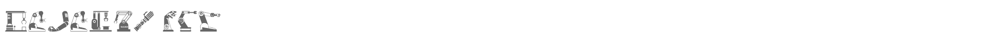 Sample characters Robotic Arm Font
